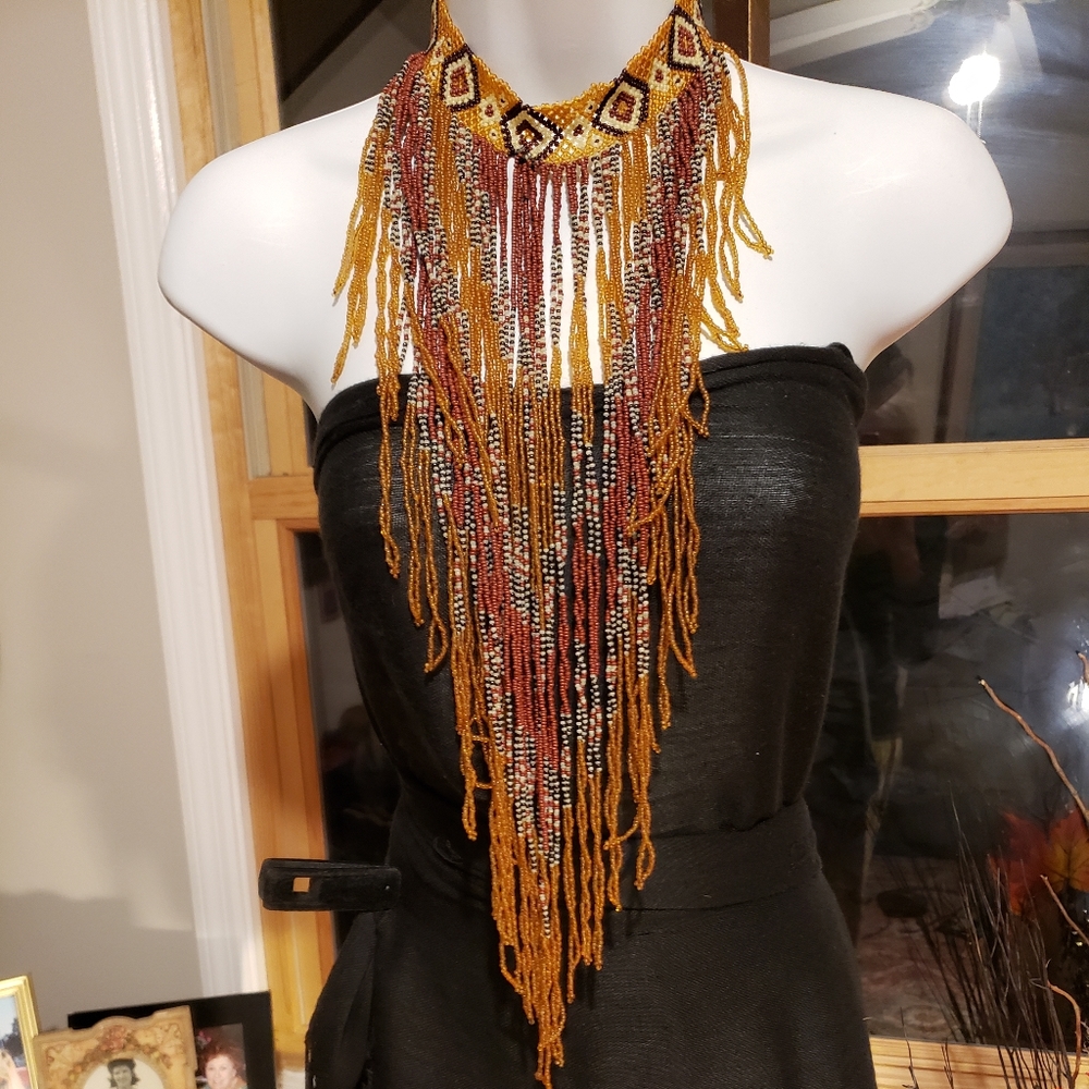 Vintage Beaded Necklace From The 70's - image 2